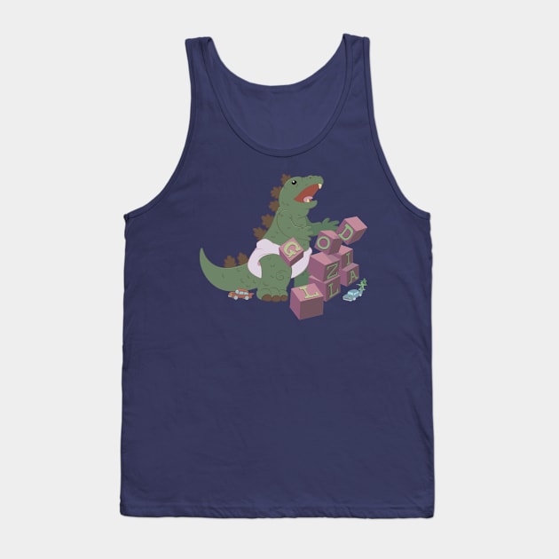 Baby Zilla Tank Top by monkeyminion